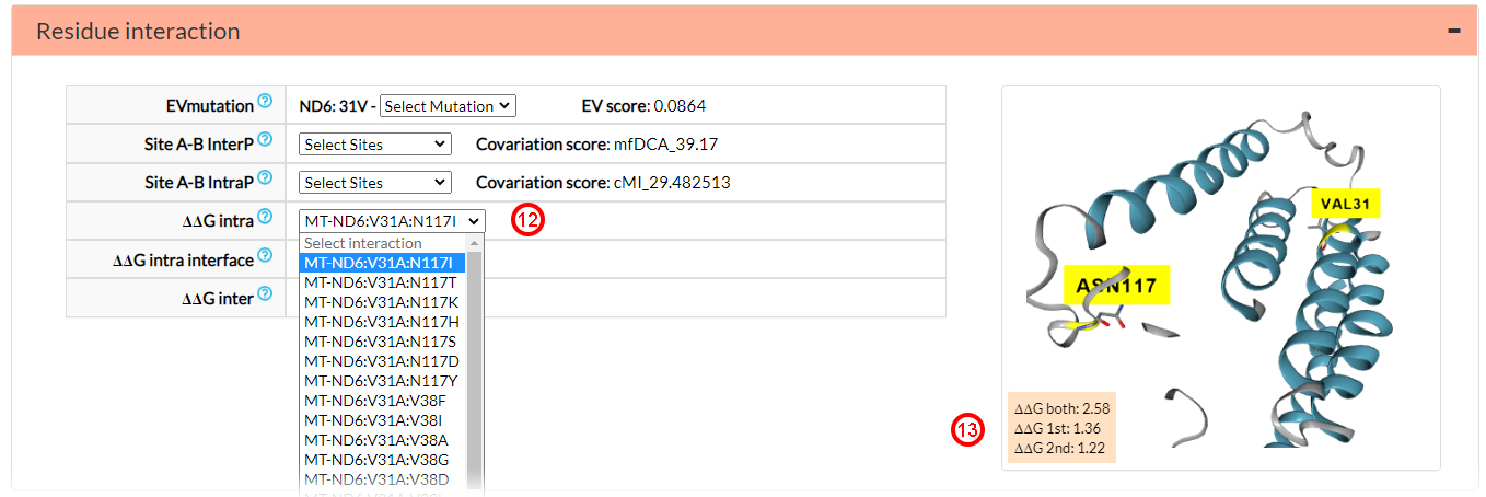 DDG values